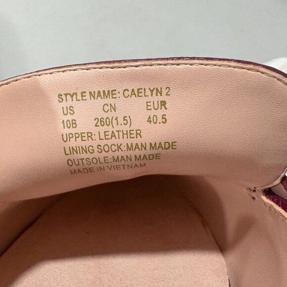 Kate Spade NY 10 B Caelyn Burgundy Red Pebbled Leather Slides Flats - Picture 8 of 8